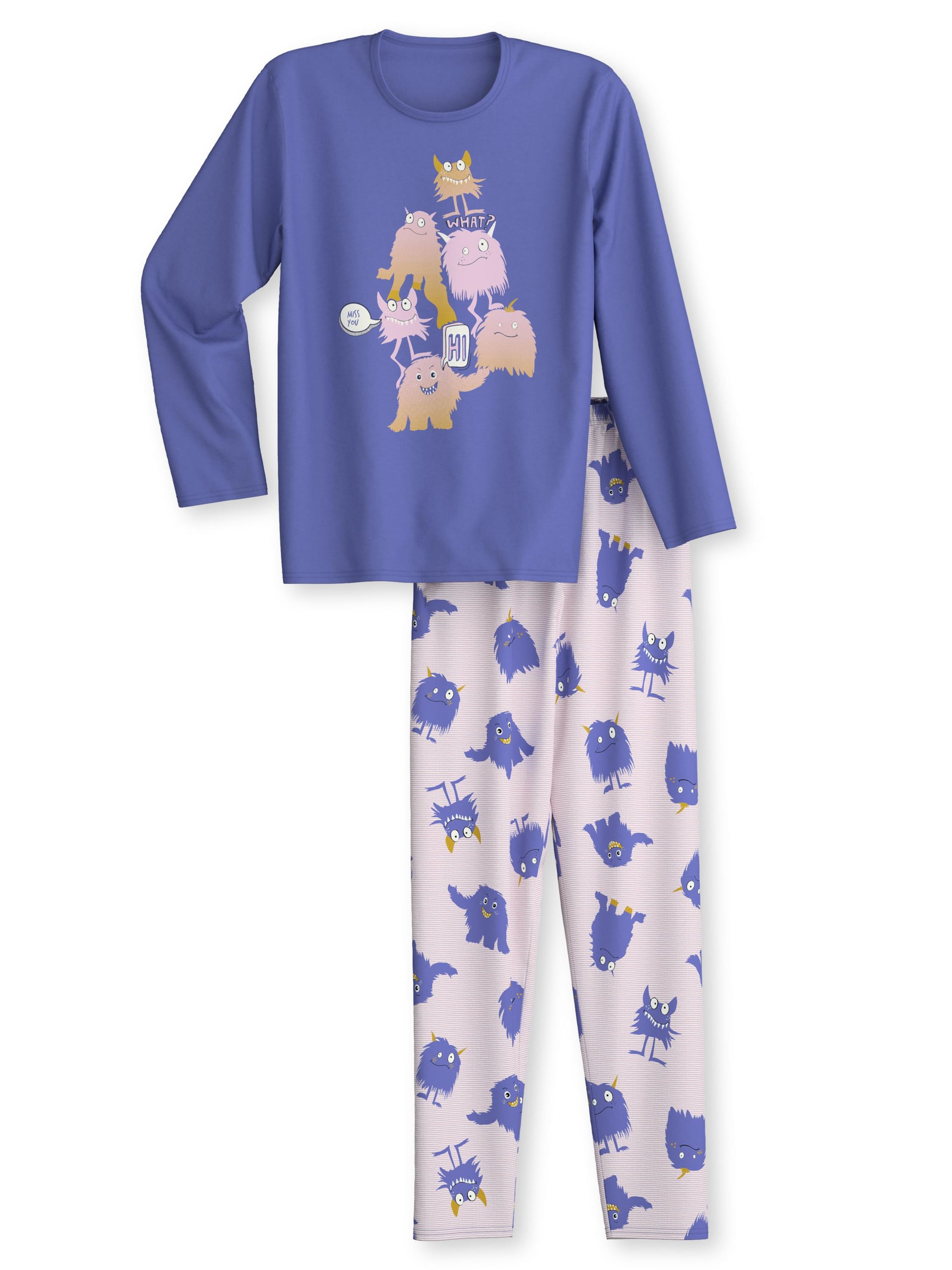 CALIDA Pajamas 'Kids Monsters' in Blue: front