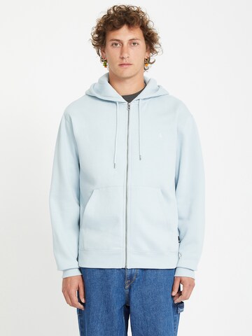 Volcom Sweatvest 'Single Stone' in Blauw: voorkant