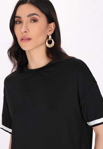 faina - Camisa 'Fashion Look' em preto