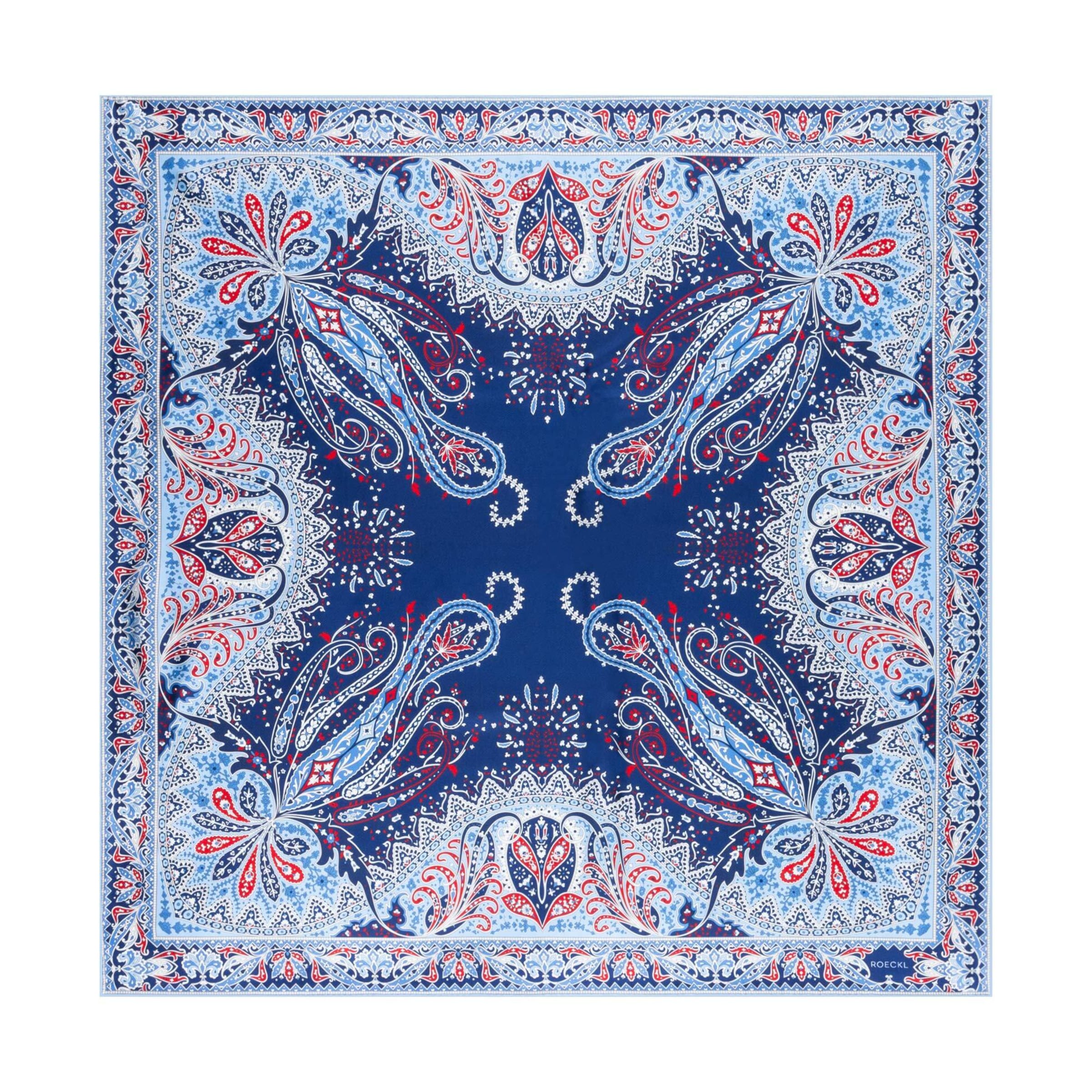 Foulard ' PAISLEY DREAMS ' di Roeckl in blu: frontale