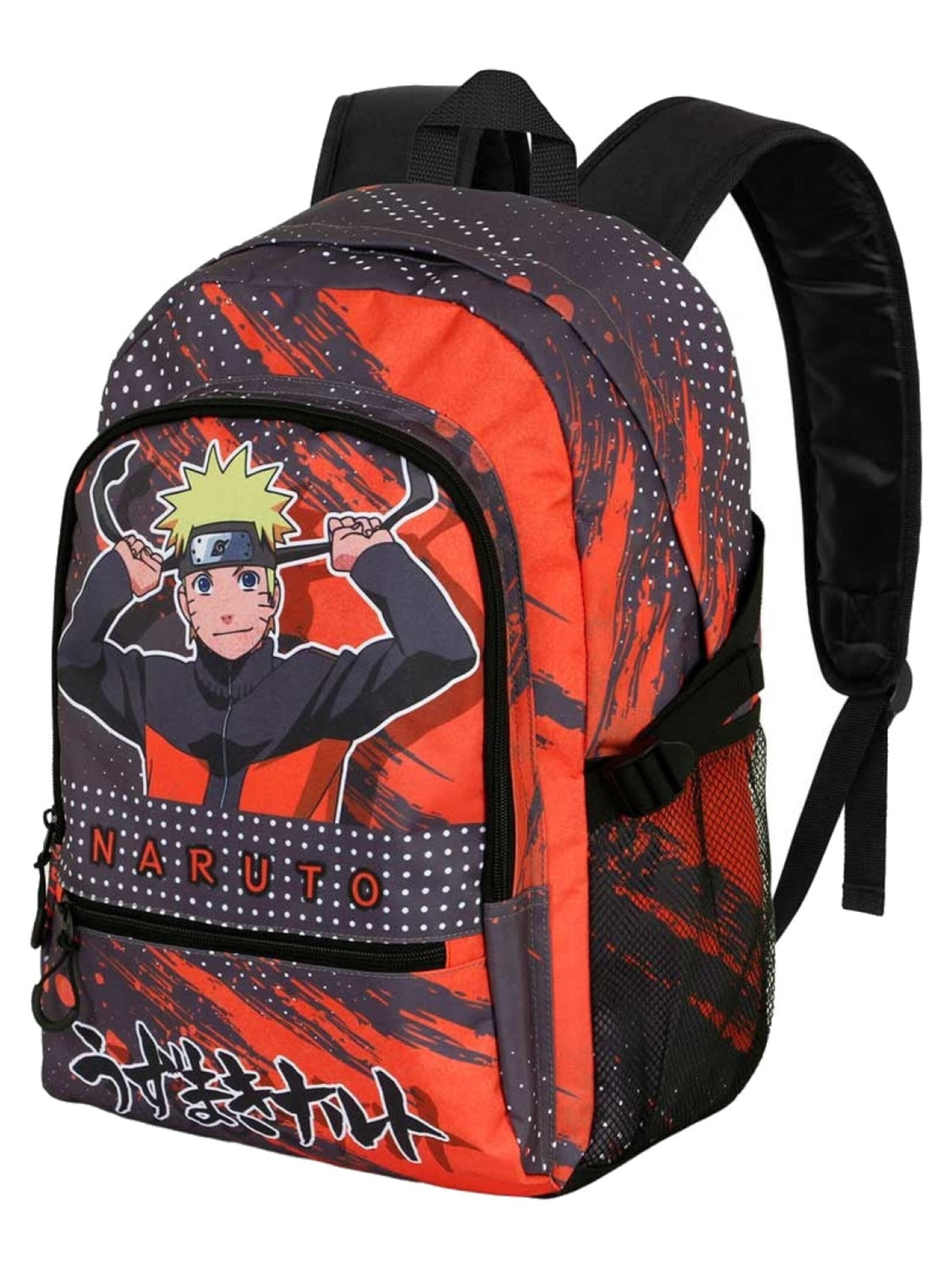 Naruto Rugzak 'Naruto Rugzak Hachimaki 3 Vakken Laptopvak / Tabletvak Hoogte 44cm' in Rood