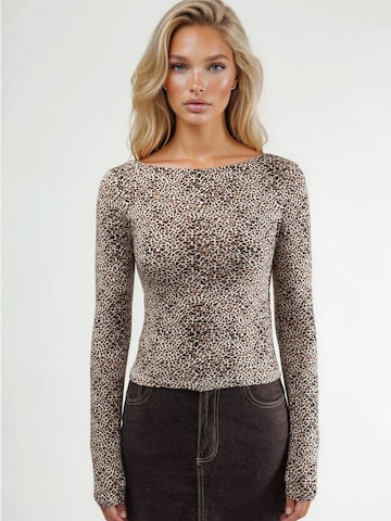 Camicia da donna di Busem in marrone: frontale