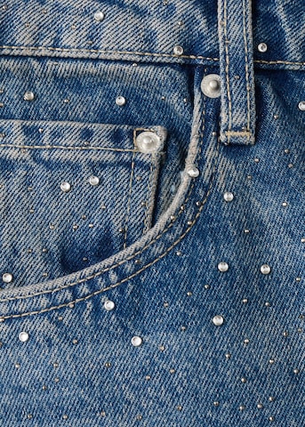 MANGO Wide Leg Jeans 'Caribe' in Blau