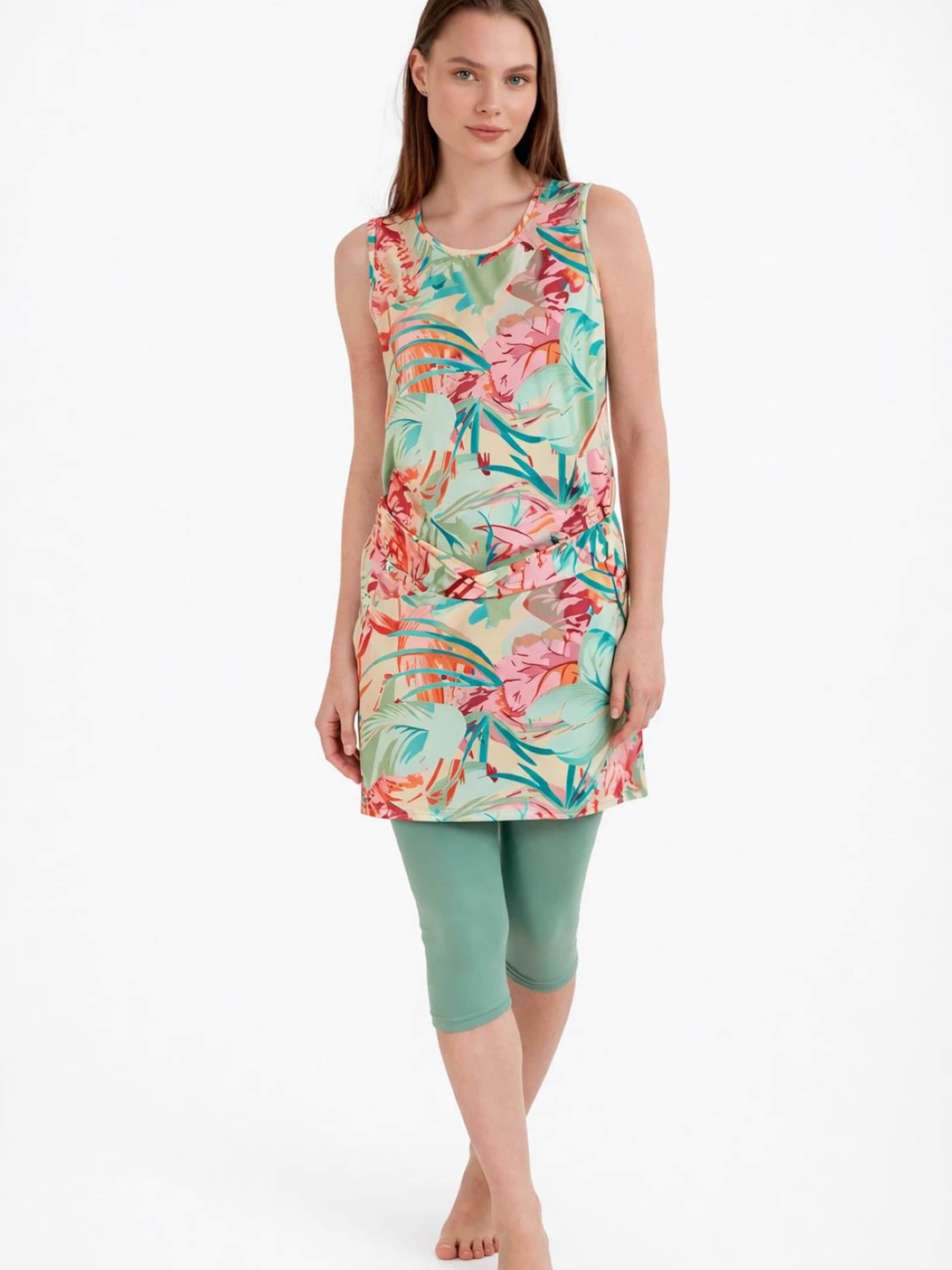 MARINA High neck Tankini 'Tankini Semi Suit 3-Teilig Mintgrün "Marina" M2454'‌‌‌ in Grün: Vorderseite