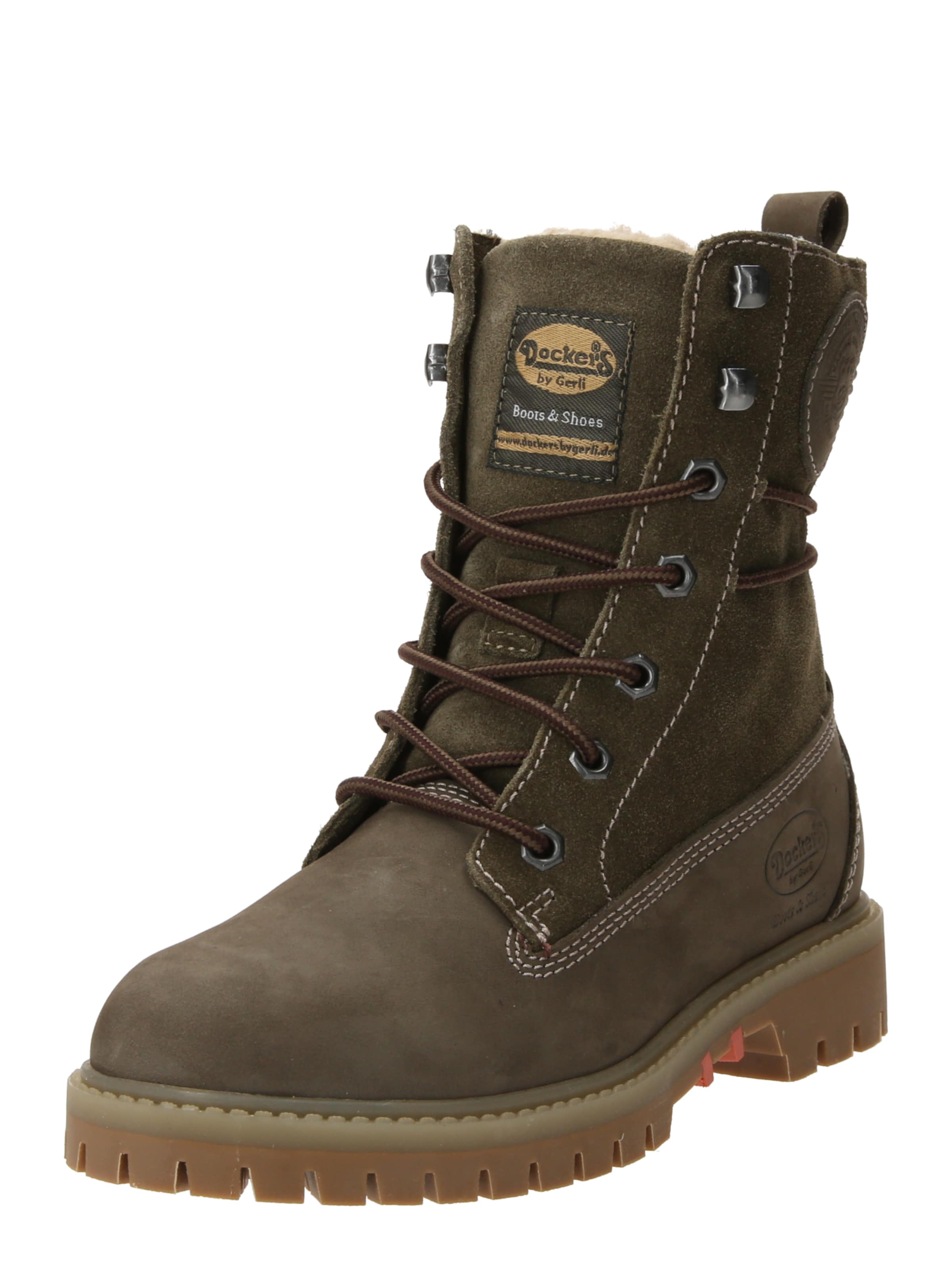 Dockers by Gerli Botki sznurowane w kolorze zielony: przód