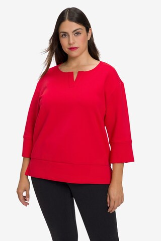 Ulla Popken Sweatshirt in Roze: voorkant