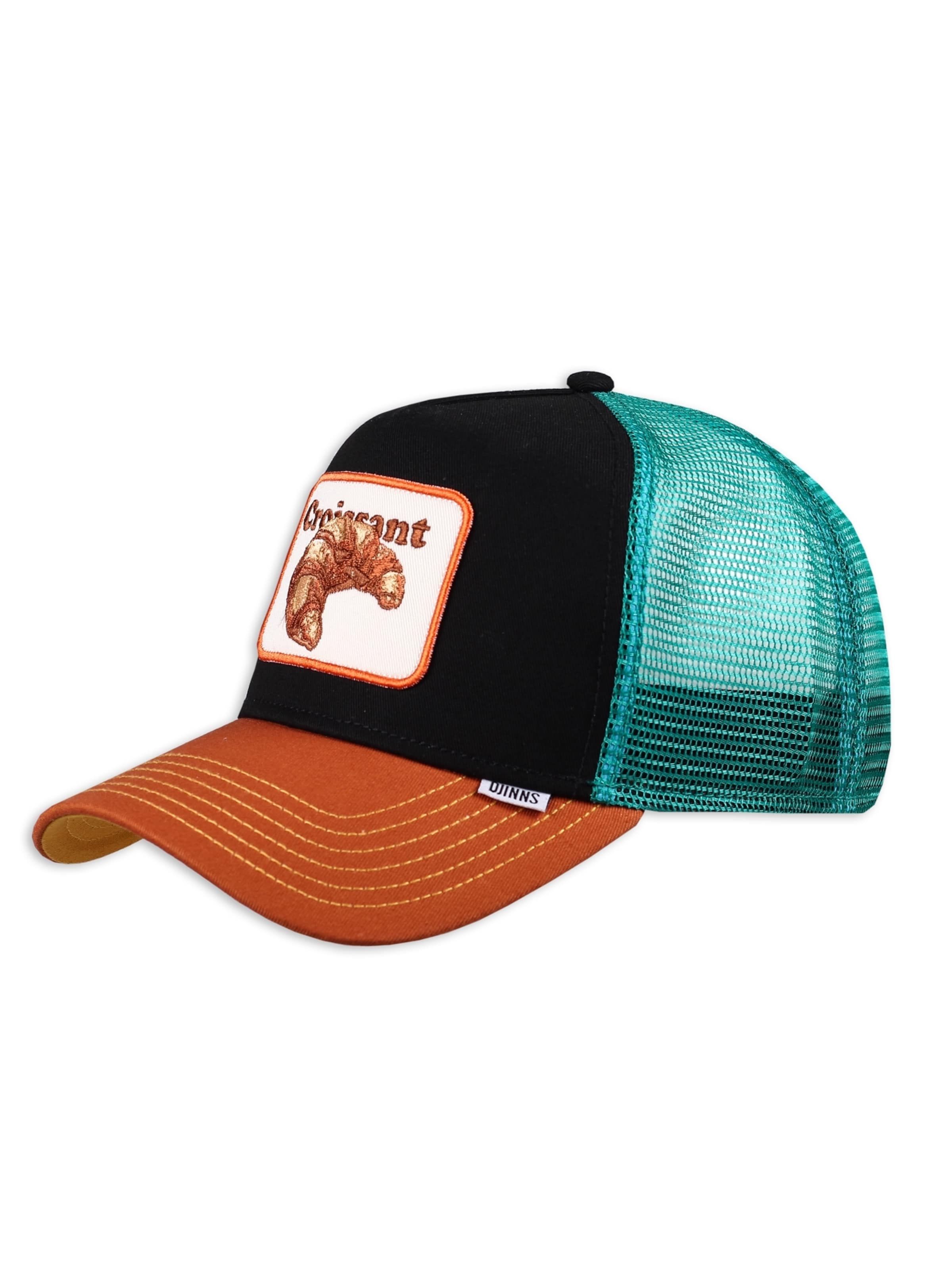 DJINNS Cap 'Food Avocados' in Black: front