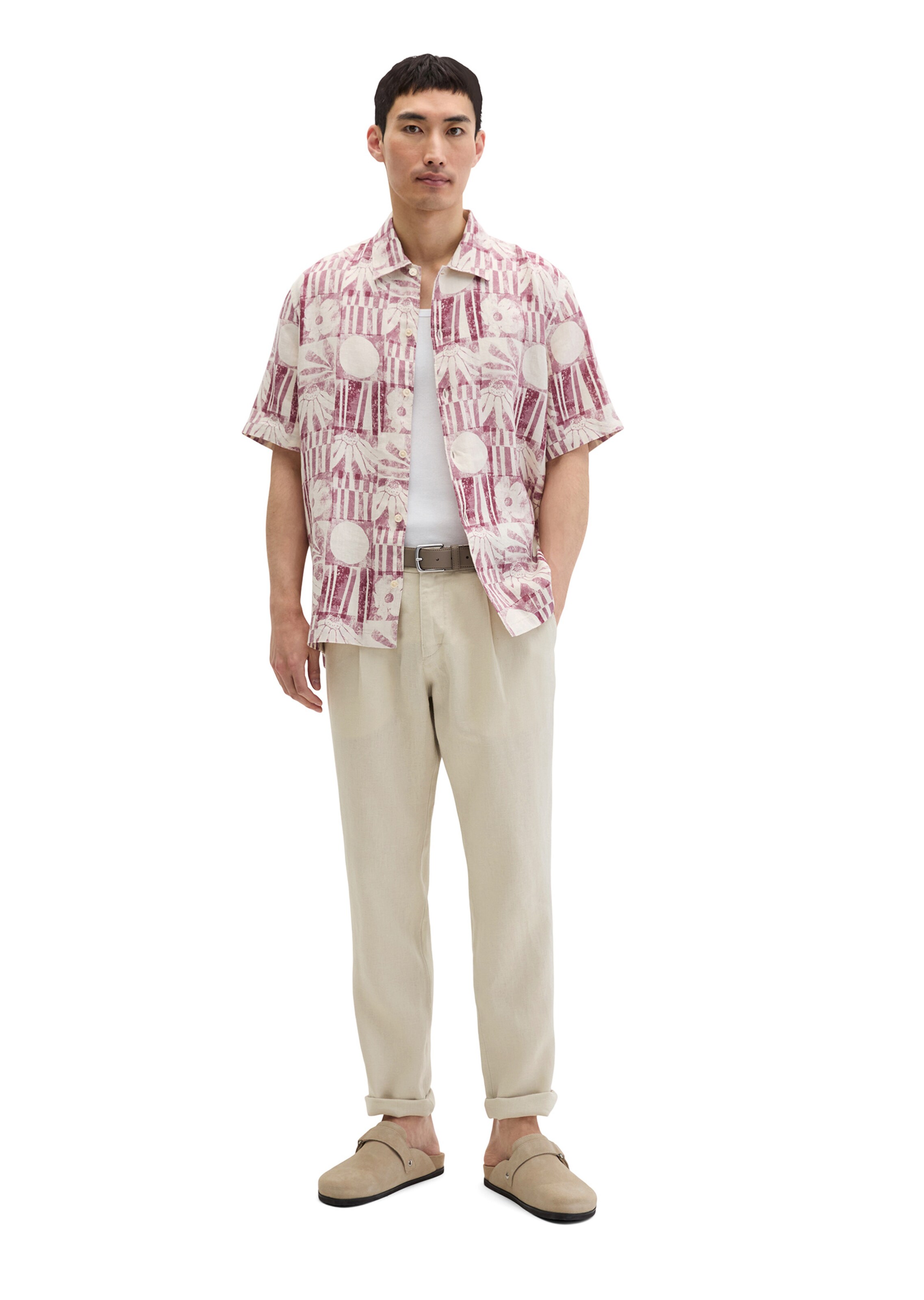 Marc O'Polo Regular fit Button Up Shirt in Purple