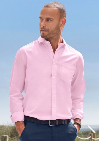 H.I.S - Ajuste regular Camisa en rosa: frente