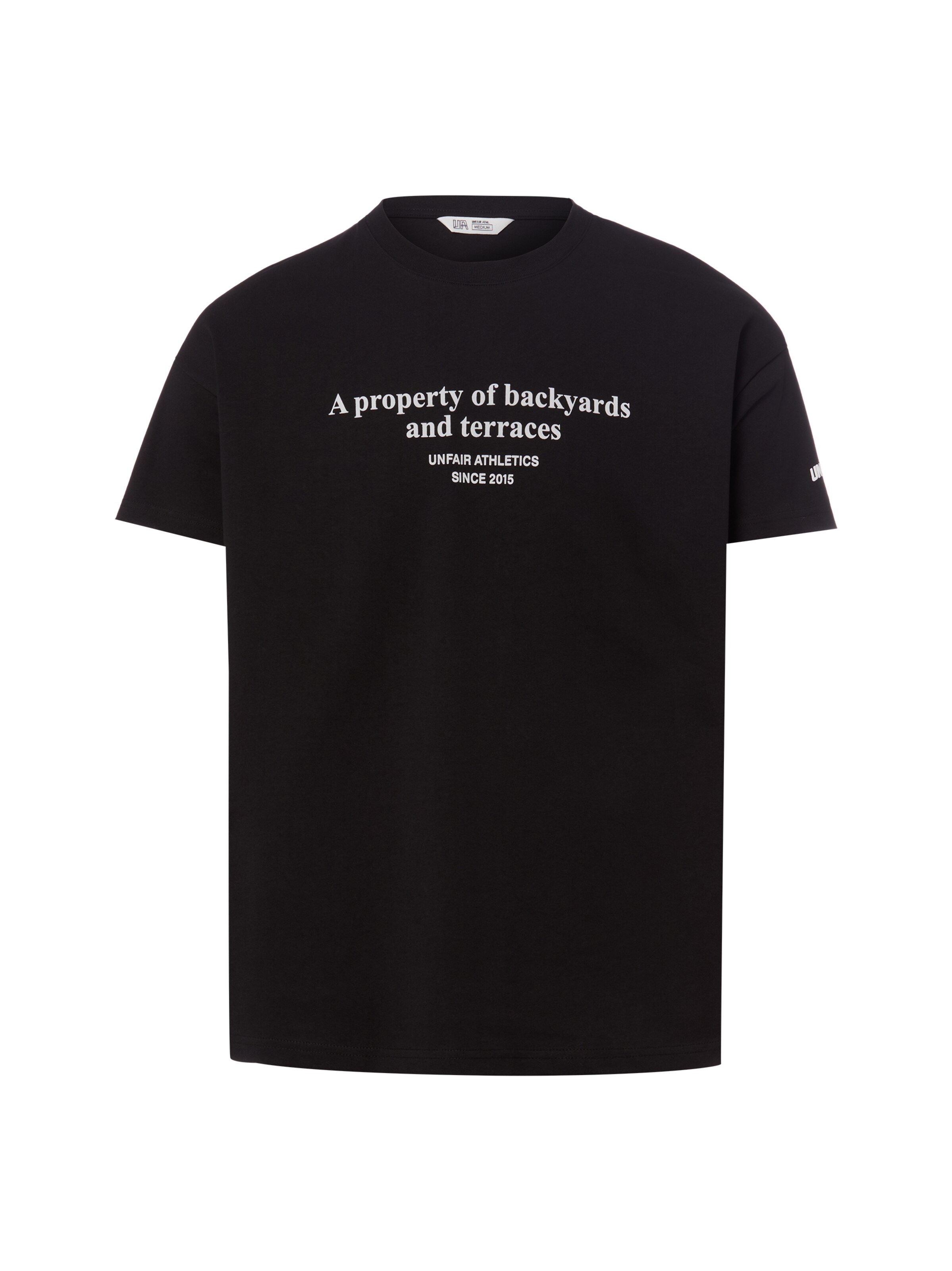 Unfair Athletics Shirt 'Property' in Zwart: voorkant
