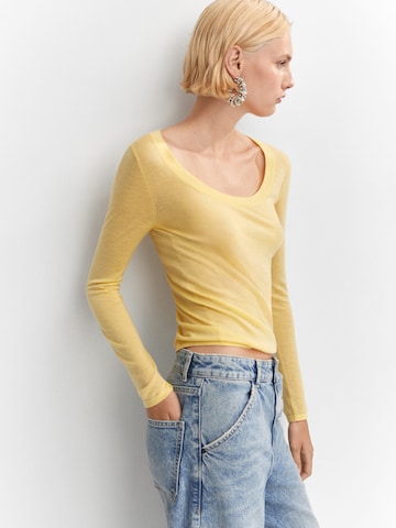 MANGO Sweater 'Zuki' in Yellow