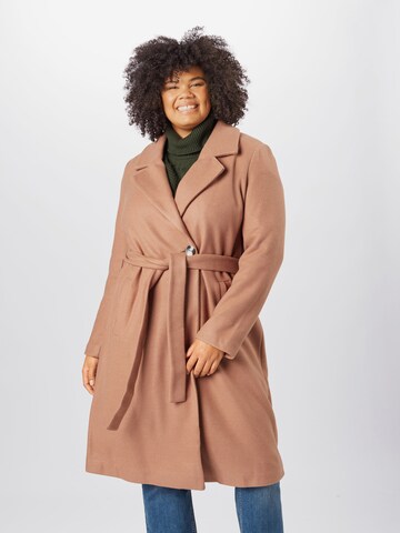 ONLY Carmakoma Between-Seasons Coat 'Tina' in Brown: front