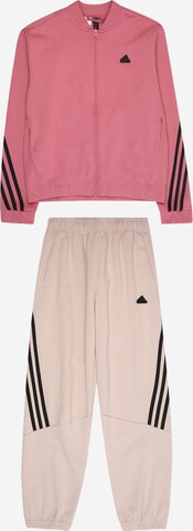 ADIDAS PERFORMANCE Tracksuit 'Future Icons 3-Stripes' in Beige: front