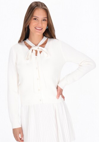 MYMO - Casaco de malha 'Young Fashion' em branco: frente