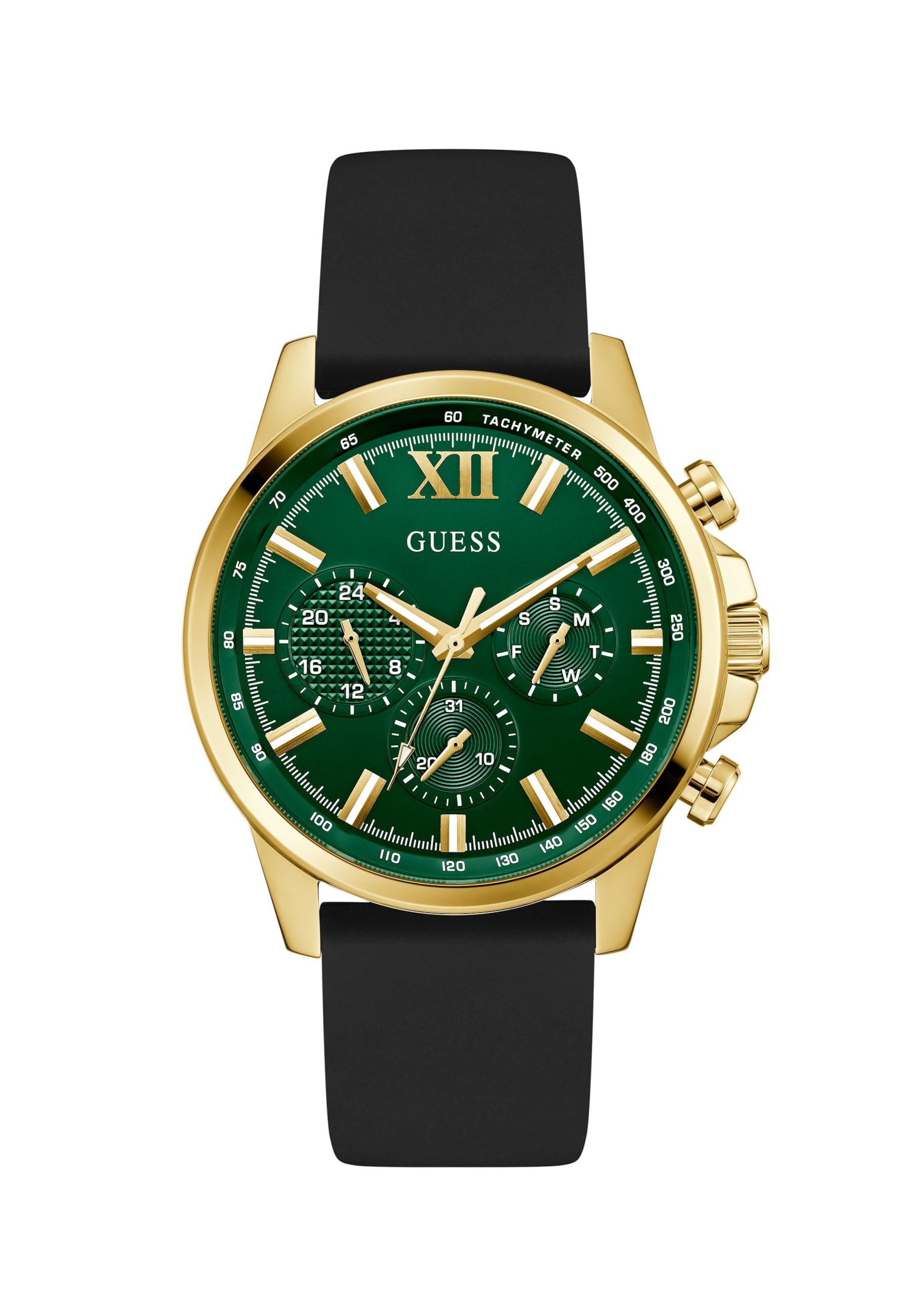 Orologio analogico 'Walker' di GUESS in verde: frontale