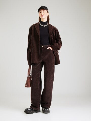 SELECTED Wide Leg Housut 'SLFRUNA' värissä ruskea