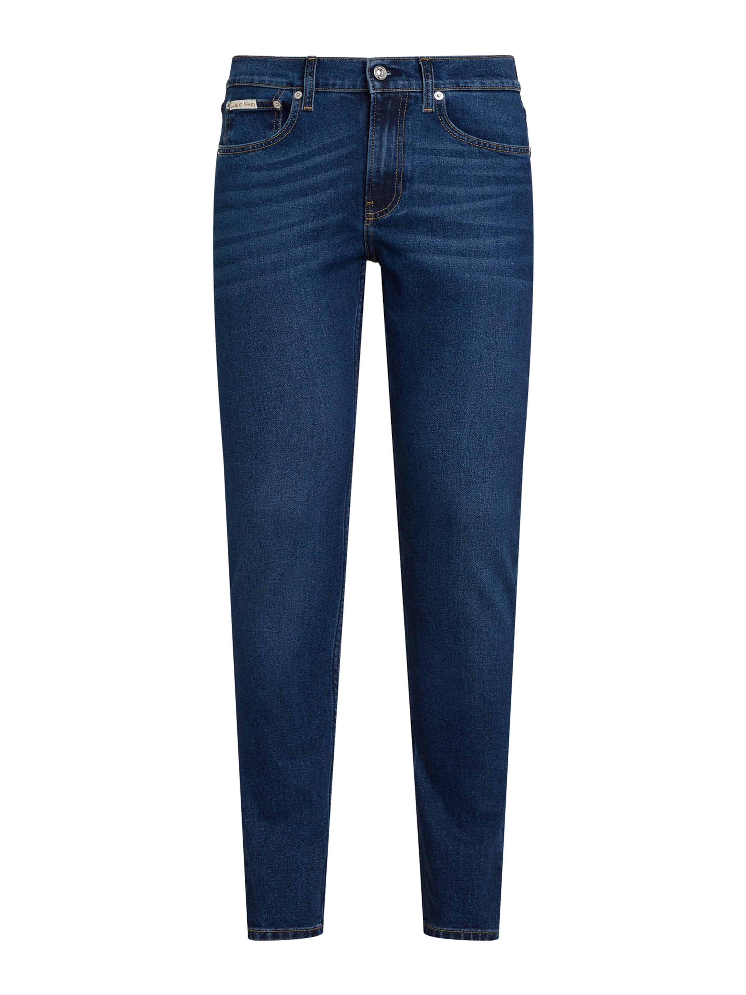mėlyna Calvin Klein Jeans Prigludęs Džinsai: priekis