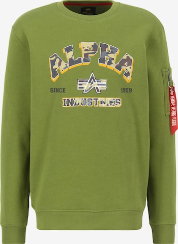 ALPHA INDUSTRIES - Sweatshirt em verde: frente