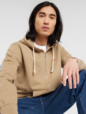 LEVI'S ® Regular fit Zip-Up Hoodie 'New Original' in Brown