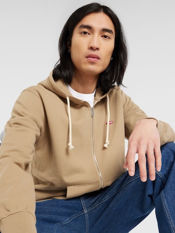 LEVI'S ® Regular Fit Sweatjacke 'New Original' in Braun