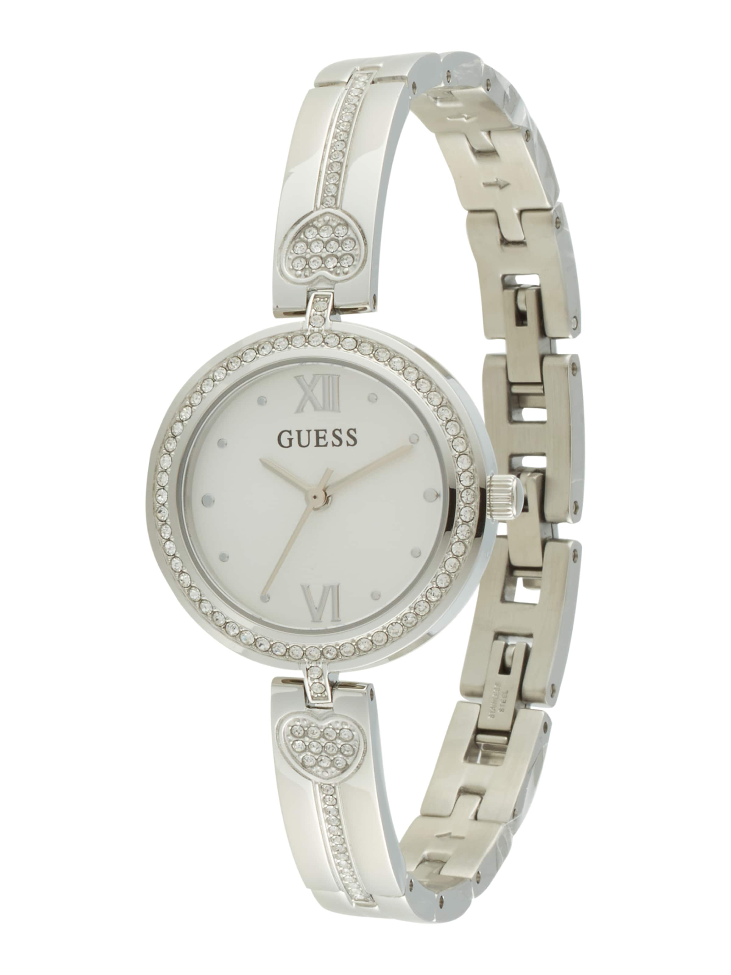 Montre à affichage analogique 'Lovey' GUESS en argent : devant