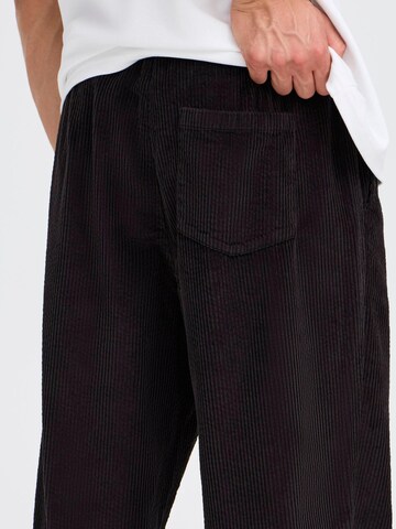 !Solid Loosefit Chinohose ' SDALANN ' in Schwarz