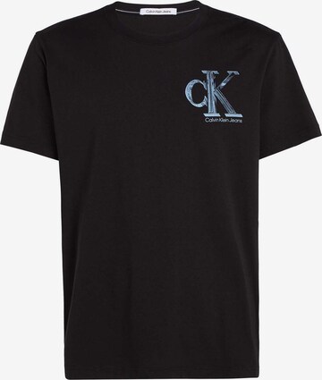 Regular T-shirt Calvin Klein Jeans en noir : devant