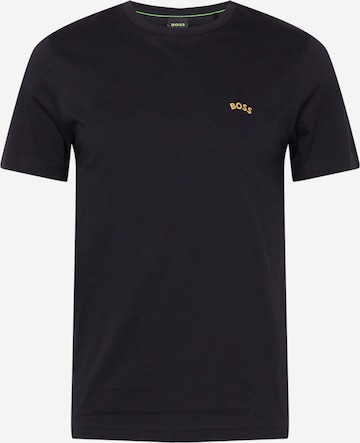 BOSS Green Shirt 'TEE CURVED' in Black: front
