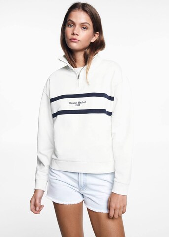 MANGO TEEN Sweatshirt 'Barca' in White: front