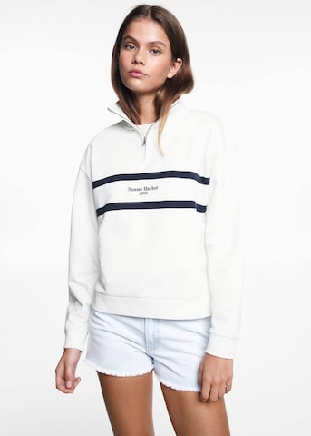 MANGO TEENSweater majica 'Barca' - bijela boja: prednji dio