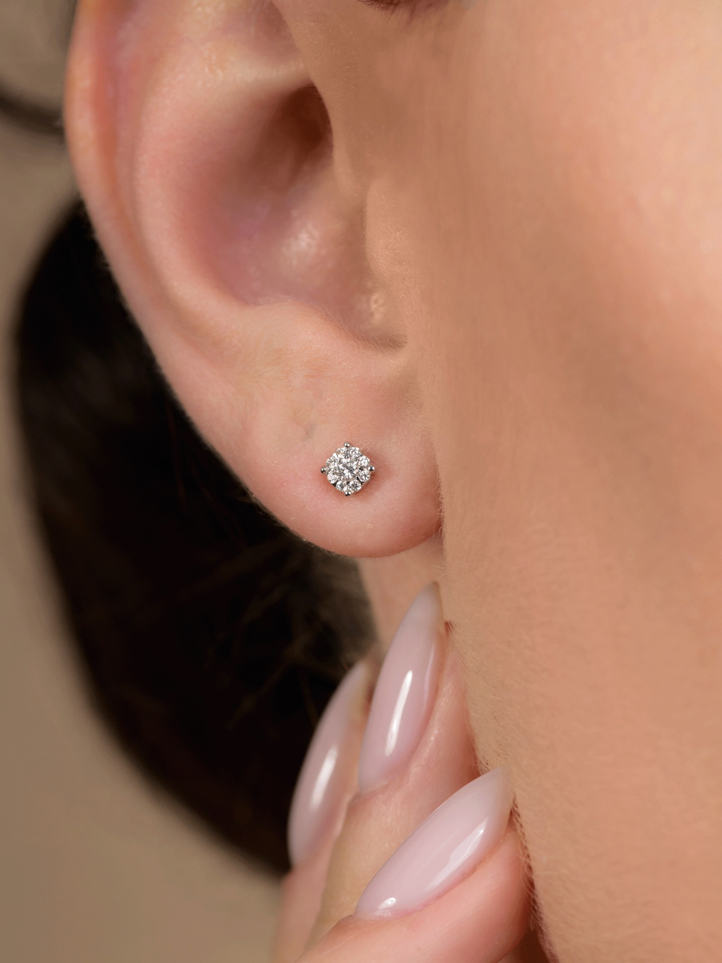 57emozioni Oorbellen 'Diamond' in Zilver