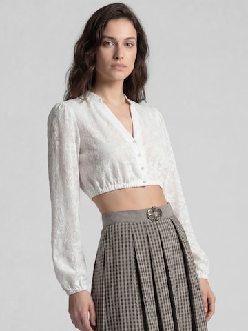 SPIETH & WENSKY Klederdracht blouse 'Kimberly' in Wit: voorkant