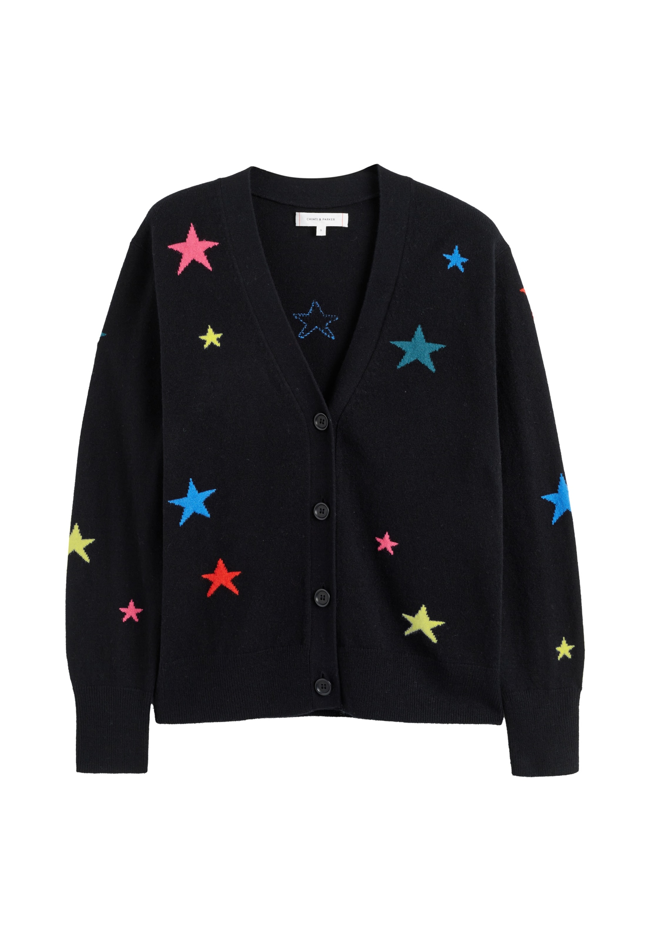 Chinti & Parker Cardigan 'Star' i sort: forside