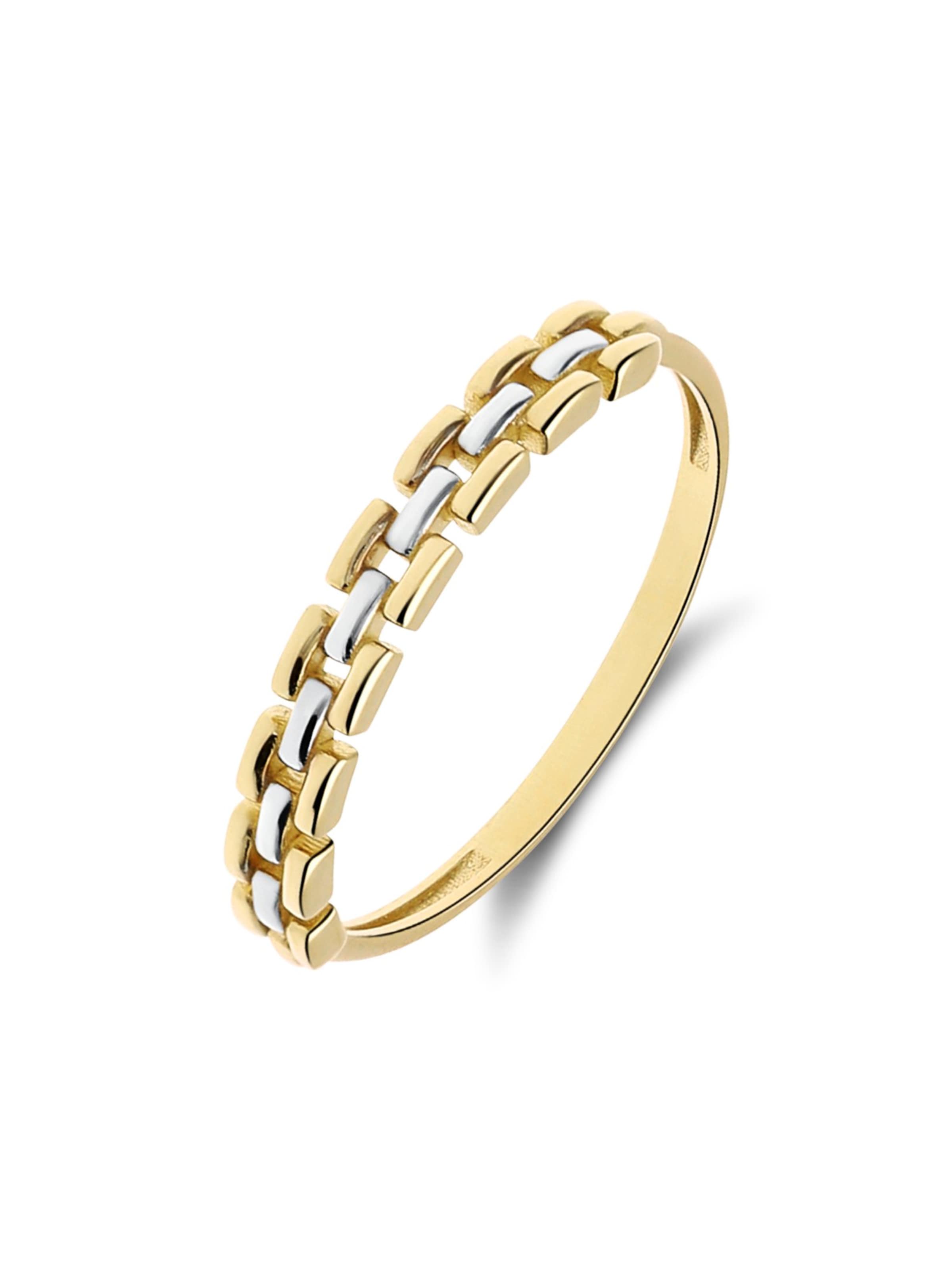 Lucardi Ring 'Klassisch' in Goud: voorkant