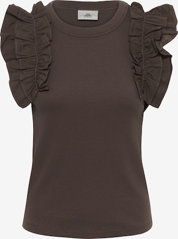 KAREN BY SIMONSEN Bluse 'Oda' in Braun: Vorderseite