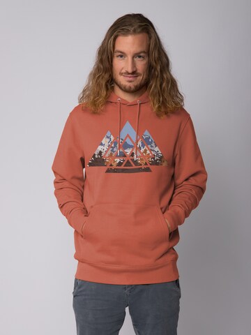 Sweat-shirt ' Geometric Landscape ' Watapparel en marron : devant