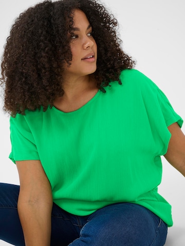 KAFFE CURVE Bluse 'KCAmi Stanley' in Grün