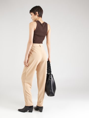 VILA Loose fit Pleat-Front Pants 'CLAVA' in Beige