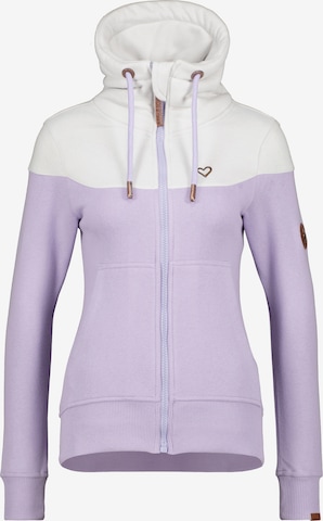 Alife and Kickin Zip-Up Hoodie 'ValenaAK' in Purple: front