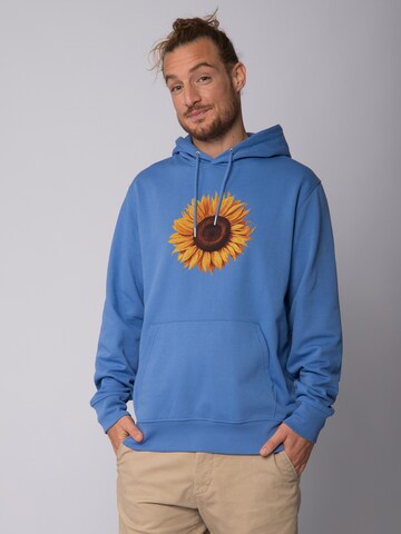 Sweat-shirt ' Sonnenblume ' Watapparel en bleu : devant