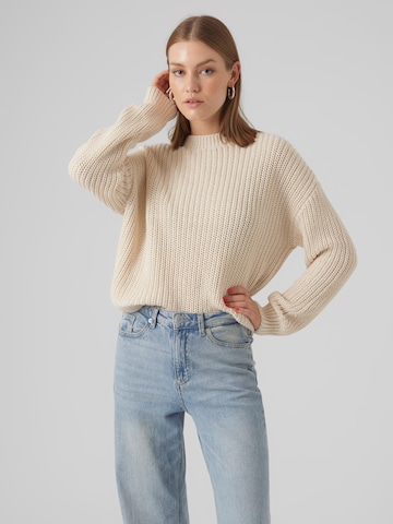 VERO MODA Trui 'HILDA' in Beige: voorkant