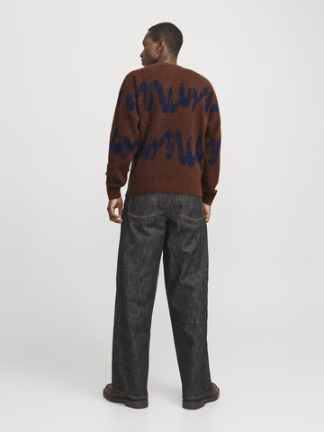 JACK & JONES Sweater in Brown
