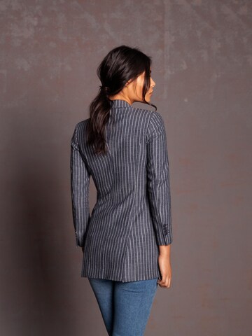 Vulto Blazer 'Pinstripe Double-Breasted Jacket' in Blue