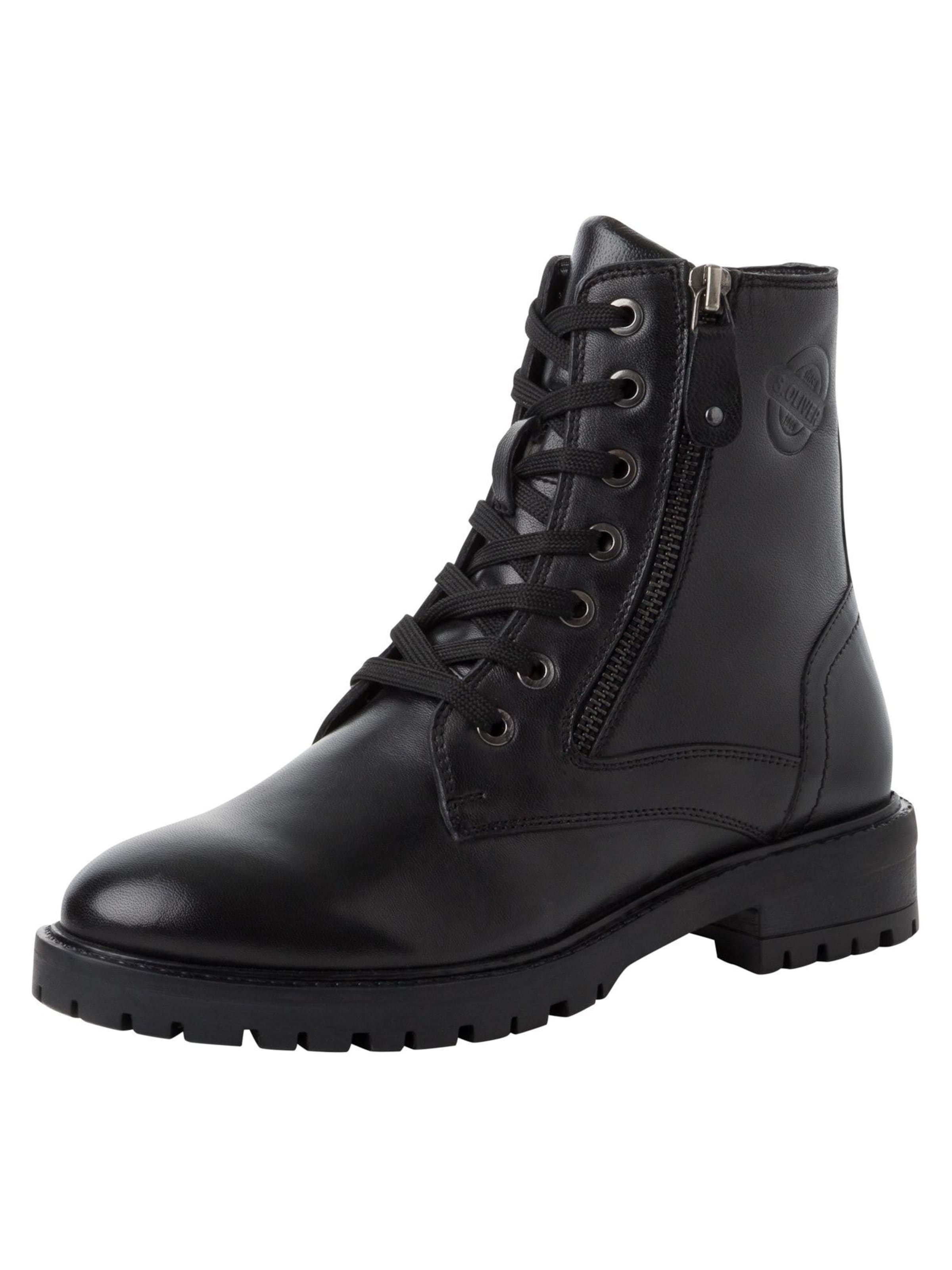 Bottines à lacets s.Oliver en noir : devant