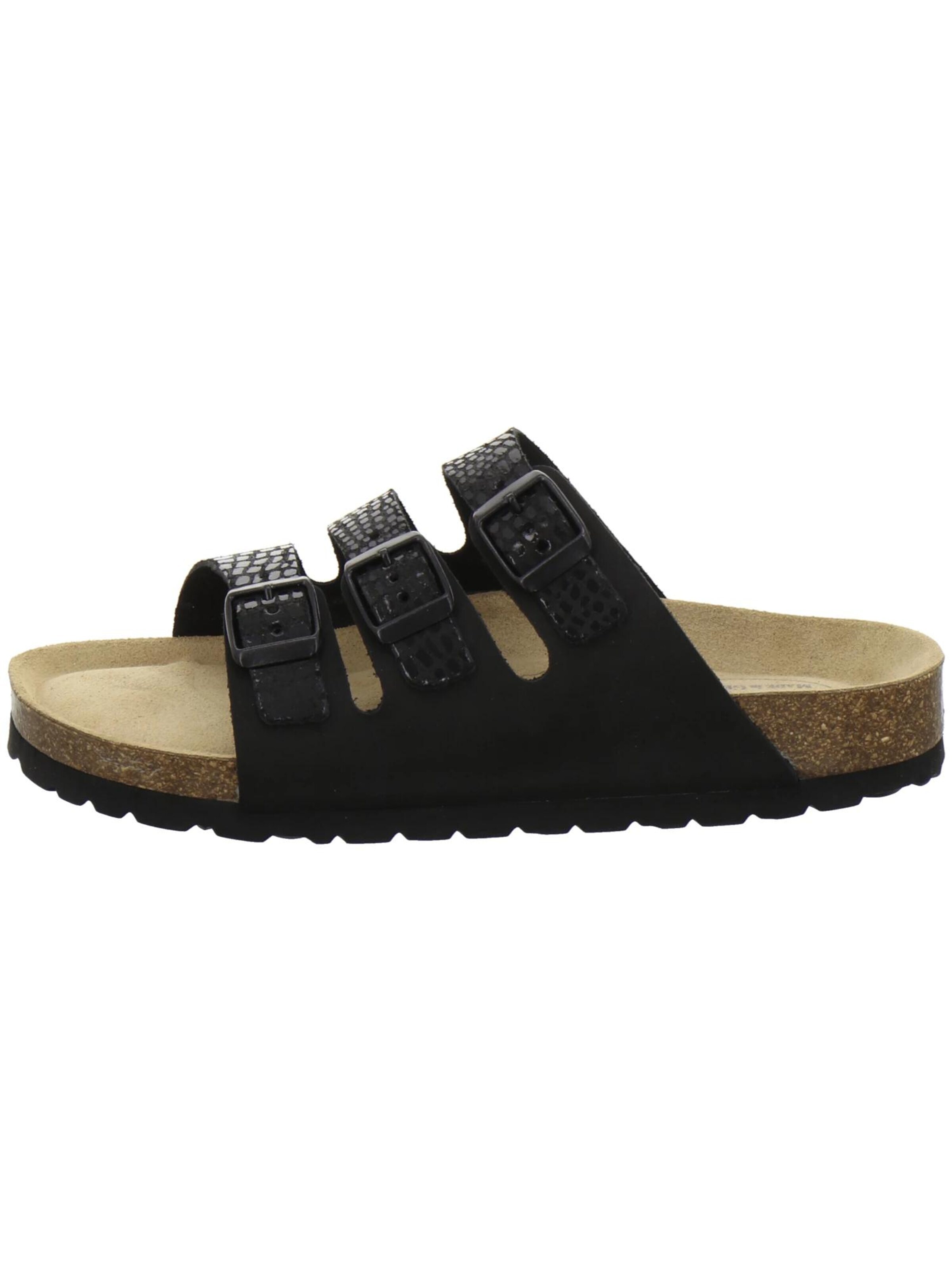 Zoccoletto 'Pantoletten Damen Dreischnaller schwarz' di AFS-Schuhe in nero