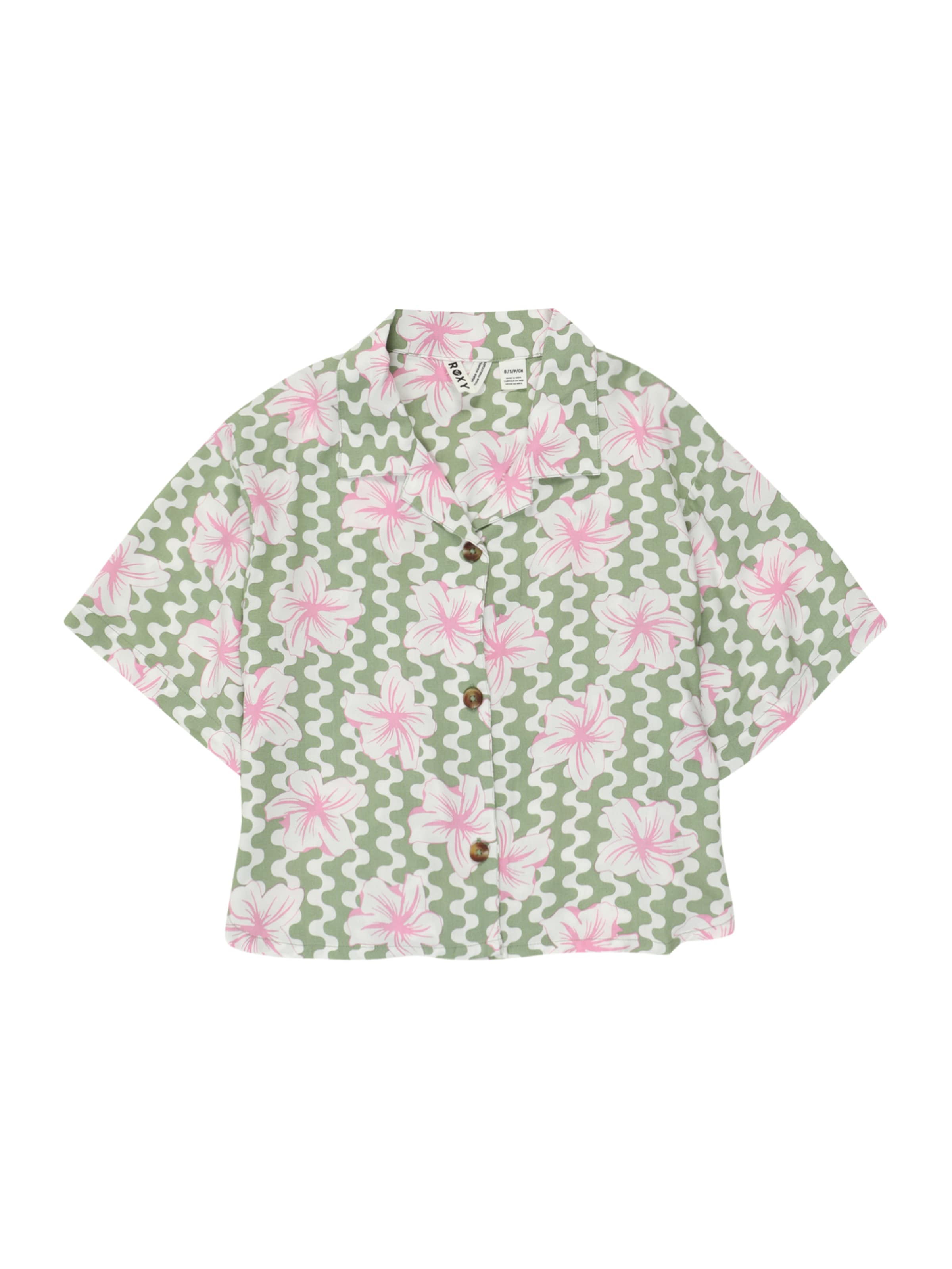 ROXY Λειτουργικό μπλουζάκι 'Salty Sun' σε πράσινο: μπροστά