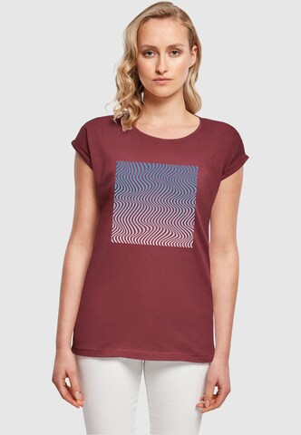 Merchcode T-Shirt 'Summer-Wavy' in Rot: Vorderseite
