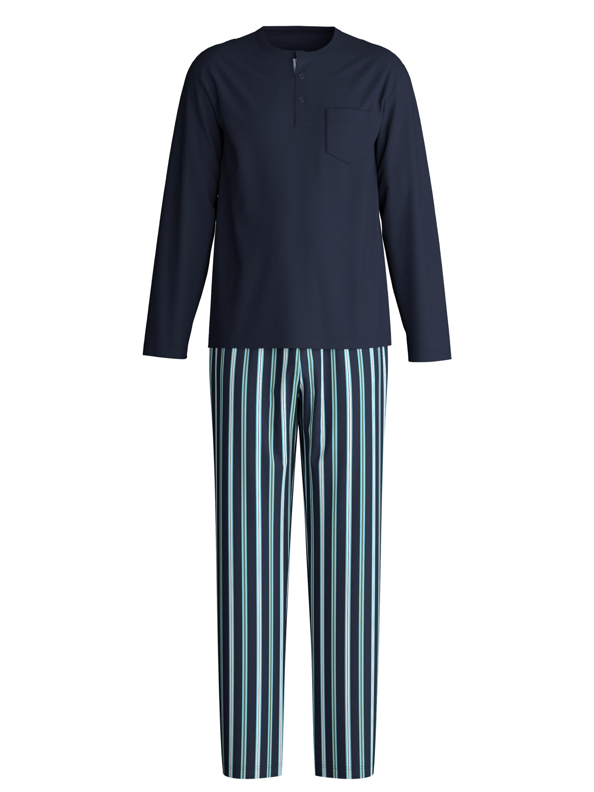 CALIDA Long Pajamas 'Relax Choice' in Blue: front