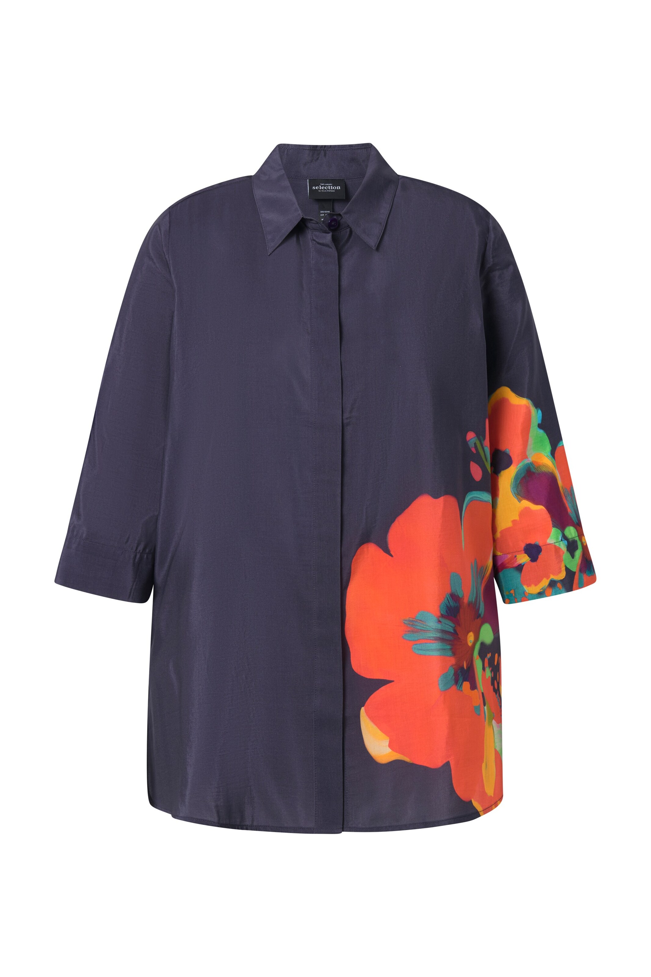 Ulla Popken Bluse in Blau: Vorderseite