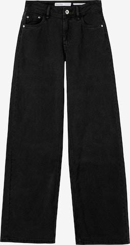 Wide Leg Jean Bershka en noir : devant